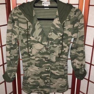 Camo fashion sweater jacket